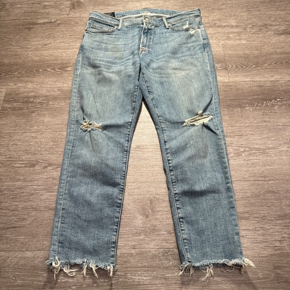 Abercrombie & Fitch Jeans Mens 34 Blue Denim Rustin Athletic Slim Stretch 34x26 - Picture 1 of 12